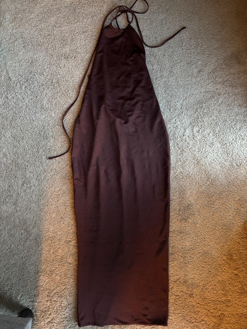 Oh Polly brown halter midi dress